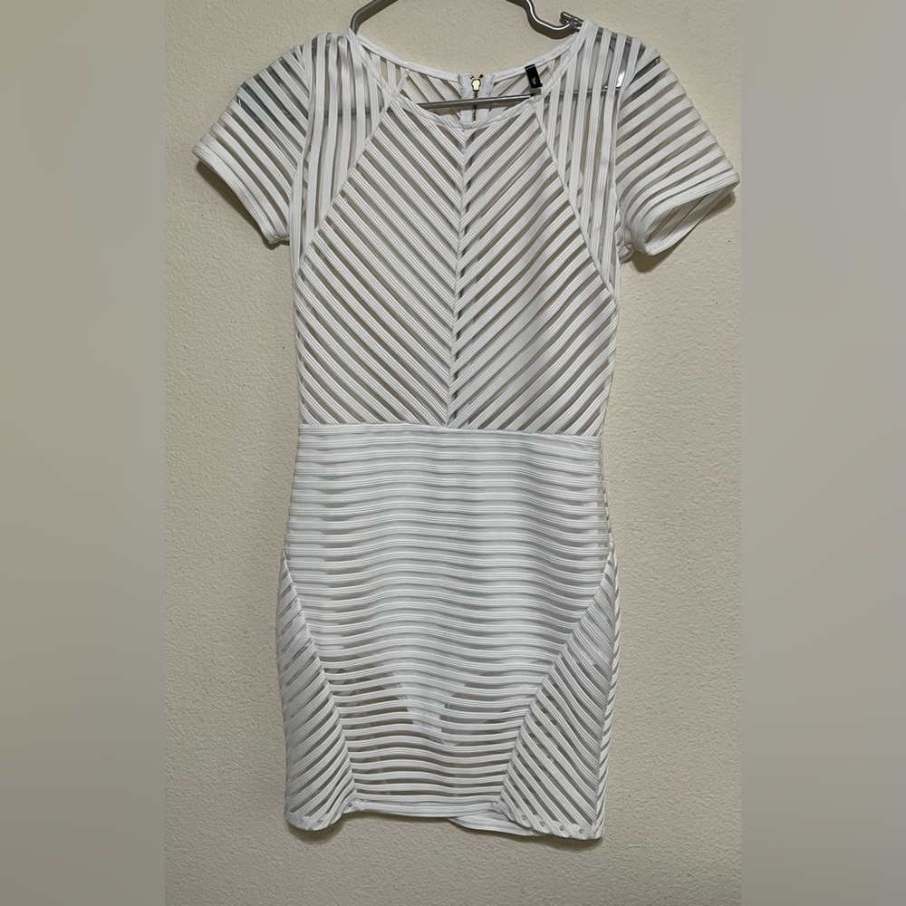 NWOT- Blanc White Sheer Dress